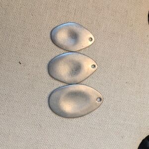 Silver-Tone Oval Pendant Necklace Charms - Set of 3 #